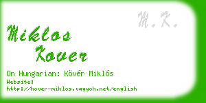 miklos kover business card